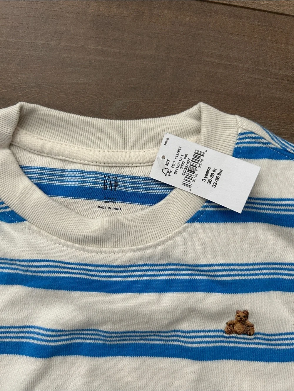 NWT Baby GAP 3T Long-Sleeve Tee